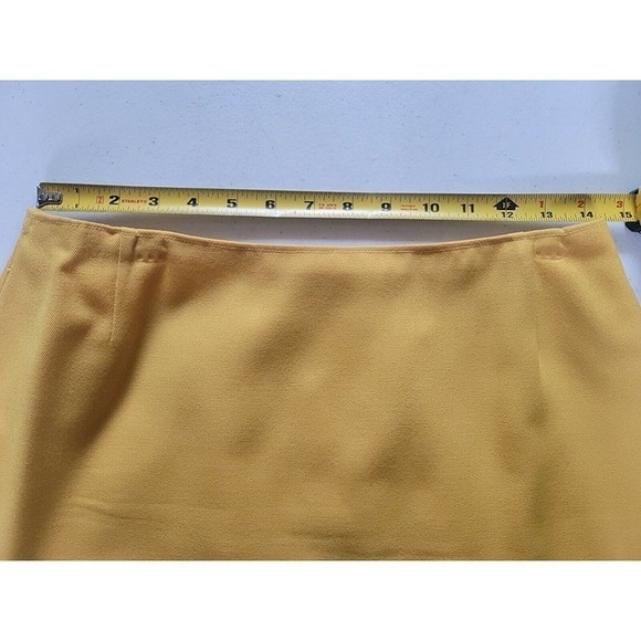 Vintage Reine Schurwolle Women's Yellow Skirt Suit - Picture 4 of 10
